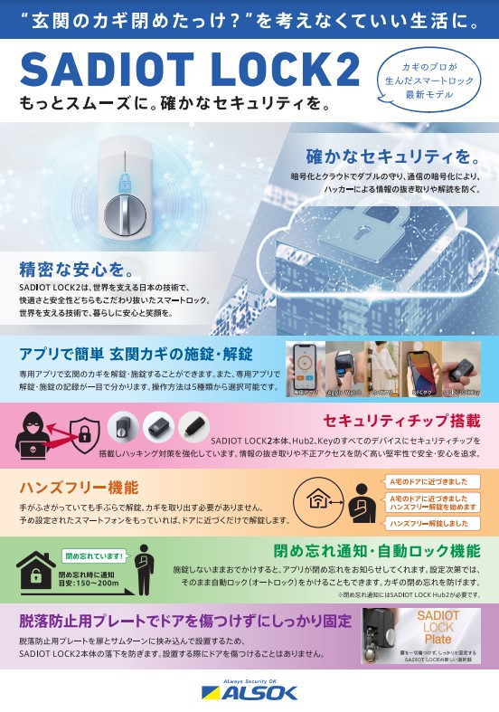 ALSOKのスマートロックの資料